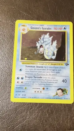 Pokemon Gym Challenge Giovanni's Gyarados Holo Card 5/132 Excellent Condition - Image 2