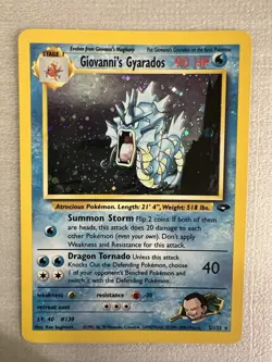 Pokemon Gym Challenge Giovanni's Gyarados Holo Card 5/132 Excellent Condition - Image 3
