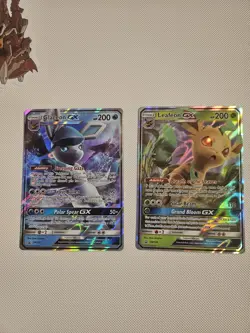 Glaceon Gx & Leafeon Gx Black Star Promos Pokemon Card TCG Lot NM - Image 1