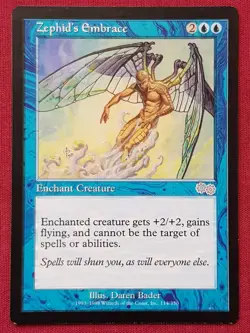 Magic The Gathering URZA'S SAGA ZEPHID'S EMBRACE blue card MTG - Image 1