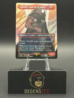 Raubahn, Bull of Ala Mhigo 0533 (Borderless) (Surge Foil) Final Fantasy Foil MTG - Image 1