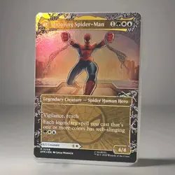 MTG - Peter Parker/Amazing Spider-Man FOIL Borderless* SPM #0208 NM/M Mythic - Image 2