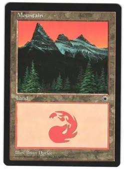 MTG Portal POR Mountain #211 Vintage Brian Durfee Artwork Three Peaks Unplayed - Image 1