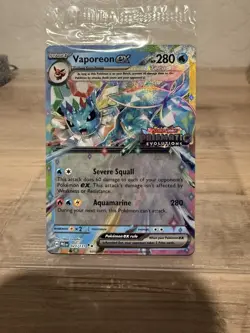 Pokemon Prismatic Evolutions Vaporeon ex 023/131 Surprise Box Stamped Sealed - Image 1