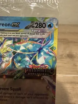 Pokemon Prismatic Evolutions Vaporeon ex 023/131 Surprise Box Stamped Sealed - Image 4