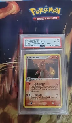PSA 9 CHARMELEON SECRET HOLO TEAM ROCKET RETURNS POKEMON (WITH SWIRL!) - Image 1
