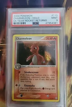 PSA 9 CHARMELEON SECRET HOLO TEAM ROCKET RETURNS POKEMON (WITH SWIRL!) - Image 2