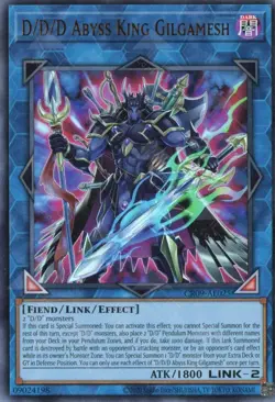 Yugioh Asian-English D/D/D Abyss King Gilgamesh CR09-AE025 Ultra Rare - Image 1