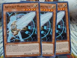 Yugioh Artifact Moralltach X3 Common SDBT-EN019 1st Ed Near Mint Playset - Image 1