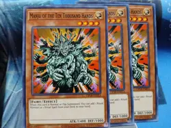 Yugioh Manju of the Ten Thousand Hands X3 Common OP18-EN013 Near Mint Playset - Image 1