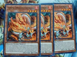 Yugioh Tenpai Dragon Chundra X3 Common LEDE-EN018 1st Near Mint Playset - Image 1