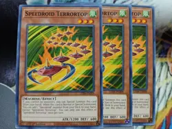 Yugioh Speedroid Terrortop X3 Common LED8-EN009 1st Near Mint Playset - Image 1