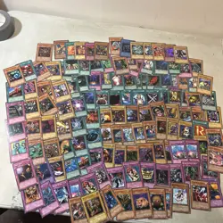 Yugioh 100 card lot - elemental heroes, toon dragons, dragons, and more - Image 1