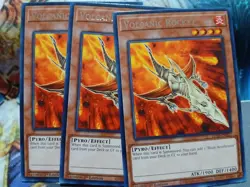 Yugioh Volcanic Rocket X3 Rare LD10-EN027 1st Near Mint Playset - Image 1