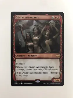 Olivia's Attendants Showcase MTG Magic the Gathering Card NM Near Mint VOW - Image 1