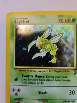 Scyther Base Set 2 Holo Pokemon Card WOTC NM - Image 4