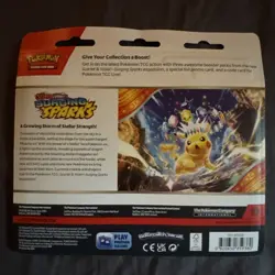 Pokemon TCG Scarlet and Violet Surging Sparks 3 pack Blister & Promo Card (2) - Image 3