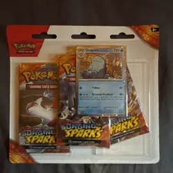 Pokemon TCG Scarlet and Violet Surging Sparks 3 pack Blister & Promo Card (2) - Image 4