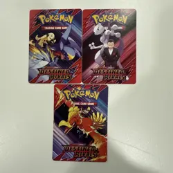 Destined Rivals Build Battle Trainer Tip Cards (3) - Mewtwo, garchomp, ho-oh - Image 1