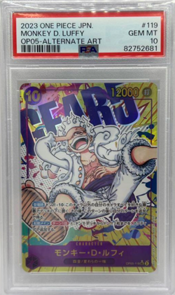 PSA10 One Piece Card Game Japanese Monkey D. Luffy Nika Gear 5 Parallel OP05-119 - Image 2