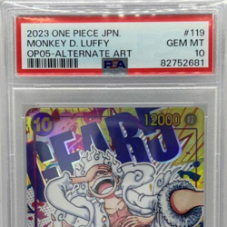 PSA10 One Piece Card Game Japanese Monkey D. Luffy Nika Gear 5 Parallel OP05-119 - Image 4