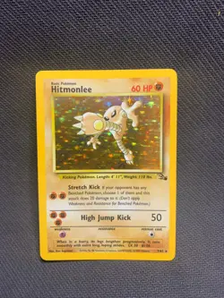 Hitmonlee 7/62 Pokemon TCG Fossil Holo Rare LP/MP - Image 1