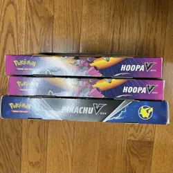 Pokemon TCG: 1x Pikachu V Box + 2x Hoopa V Box In Hand Free Fast Shipping - Image 4