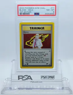 2000 POKEMON 1ST ED GYM CHALLENGE BLAINE #17 HOLO FOIL PSA 8 NM-MT #54053558 - Image 5