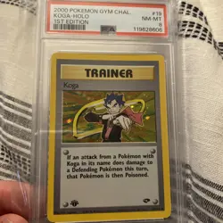 Pokemon Holo Koga 1st Edition Gym Challenge 2000 PSA 8, 19/132 - Image 1