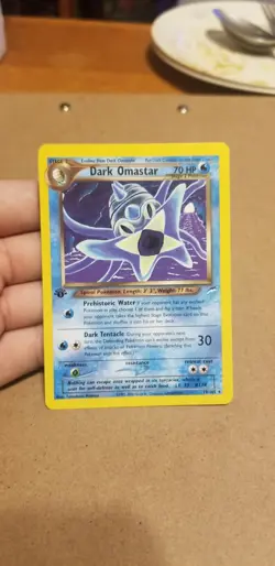 POKEMON TCG 1ST EDITION DARK OMASTAR 19/105 ☆ RARE NEO DESTINY VINTAGE NEAR MINT - Image 1