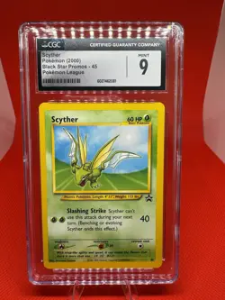 CGC 9 MINT Scyther 2000 Black Star Promos 45 Pokemon League Pokemon TCG - Image 1