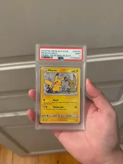 2019 Pokemon Team Up Pikachu Holo Promo #SM162 Black Star Promo PSA 9 New Cert - Image 1