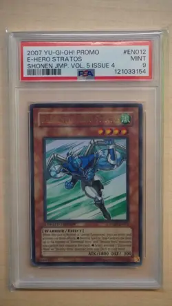 2007 Yu-Gi-Oh! Elemental Hero Stratos JUMP-EN012, Shonen Jump Promo, PSA 9 MINT! - Image 1