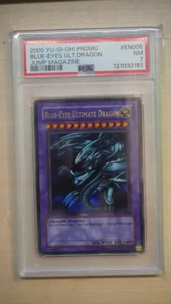 2005 Yu-Gi-Oh! Blue-Eyes Ultimate Dragon JMP-EN005 Limited Edition Promo, PSA 7 - Image 1