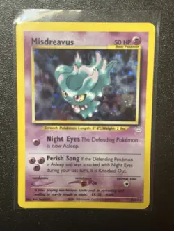 Misdreavus 11/64 Neo Revelation Holo Wotc Pokemon Card Played - Image 1