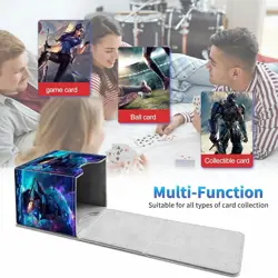 Card Deck Box for Trading Cards, MTG Commander Deck Box Fits 100+ Single Sleeved - Image 3