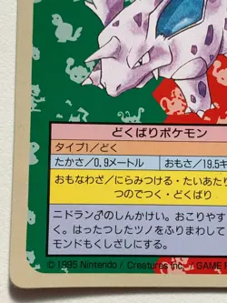 Nidorino NO.033 Topsun Pokemon card Japanese Green Back 1995 RARE - Image 5