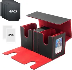 MTG Commander Deck Box, Fits 220+ Double-Sleeved Cards,With 4 Dividers & 2 Comma - Image 1