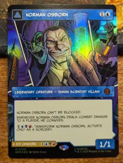 NORMAN OSBORN GREEN GOBLIN Borderless Foil - Spider-Man MTG Magic - Image 1