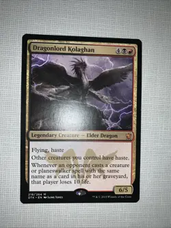 MTG Magic the Gathering Dragonlord Kolaghan (218/272) Dragons of Tarkir LP - Image 1