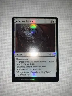 Magic the Gathering MTG Clash Pack Promo VALOROUS STANCE Foil - Image 1