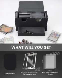 MTG Deck Box with Double Commander Display and Dice Tray, Fits 200+ Double Sleev - Image 2