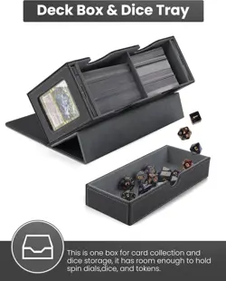MTG Deck Box with Double Commander Display and Dice Tray, Fits 200+ Double Sleev - Image 5