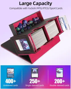 MTG Deck Box, MTG Commander Card Deck Box with Commander Display, Fits 250+ Sing - Image 3