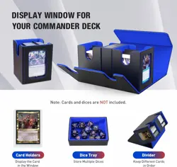 MTG Deck Box, Commander Deck Case Fits 200+ Double-Sleeved Cards, Magnetic Leath - Image 4