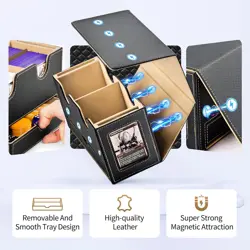 MTG Deck Box with 2 Commander Display and Dice Tray-Patented Design, Double Deck - Image 5