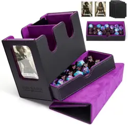 Mtg Deck Box for Commander Deck Box with Dice Tray Fits 230 Cards, 4 in 1 for Ma - Image 1