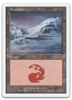 Mountain (338) #338 (LP) 7th Edition 7ED Magic MTG - Image 1