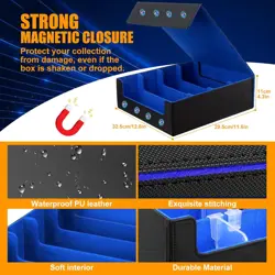 Trading Card Storage Box, 3200+ MTG Deck Box with 12 Colorful Dividers & 8 Card - Image 5