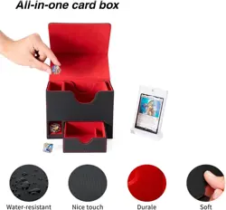 Card Deck Box for MTG Commander, Mtg Deck Box for Commander Display,Fits 100 Dou - Image 4
